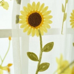 Eurooppalainen Läpikuultava Verho Mittatilaustyönä Tehty Verho Maalaismainen Kukkakuvioinen Tylli Olohuoneeseen Makuuhuoneeseen