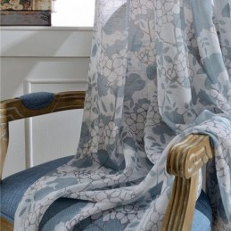 Painetut Kukkaverhot Tylliä Ohuiksi Olohuoneeseen Ja Makuuhuoneeseen