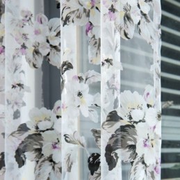 Eurooppalainen Läpikuultava Verho Mittatilaustyönä Tehty Verho Maalaismainen Kukkakuvioinen Tylli Olohuoneeseen Makuuhuoneeseen