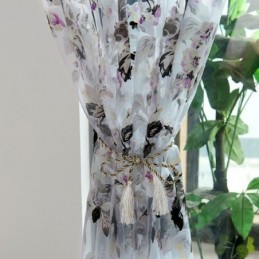 Eurooppalainen Läpikuultava Verho Mittatilaustyönä Tehty Verho Maalaismainen Kukkakuvioinen Tylli Olohuoneeseen Makuuhuoneeseen