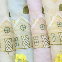 Koristeelliset Ikkunanäytöt, Sarjakuvakirjailtuja Tylliverhoja Makuuhuoneeseen