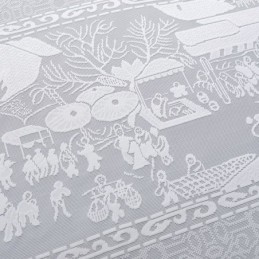 Valkoiset Jacquard-Verhot Läpikuultavat Verhot Olohuoneeseen Ja Makuuhuoneeseen