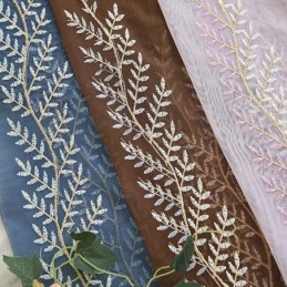 Koristeelliset Ikkunanäytöt, Kasvikirjaillut Tylliverhot Makuuhuoneeseen