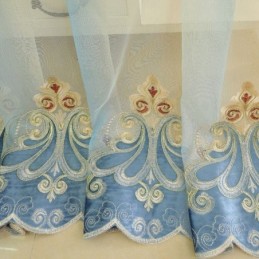 Eurooppalaiset Kirjailtuja Verhoja, Ikkunan Näyttö Tylliä Olohuoneen Makuuhuoneen Huvilaan