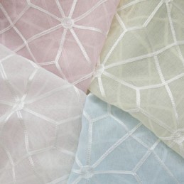 Koristeellinen Ikkunaseinäke, Kirjailtu, Läpikuultava Verho, Mittatilaustyönä Tehty, Olohuoneen Verho