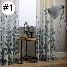 Mittatilaustyönä Tehty Lehtikuvioinen Verho, Läpikuultava Tylliverho Olohuoneeseen Ja Makuuhuoneeseen