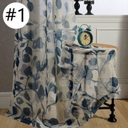 Mittatilaustyönä Tehty Lehtikuvioinen Verho, Läpikuultava Tylliverho Olohuoneeseen Ja Makuuhuoneeseen