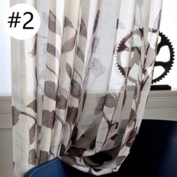 Mittatilaustyönä Tehty Lehtikuvioinen Verho, Läpikuultava Tylliverho Olohuoneeseen Ja Makuuhuoneeseen