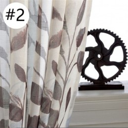 Mittatilaustyönä Tehty Lehtikuvioinen Verho, Läpikuultava Tylliverho Olohuoneeseen Ja Makuuhuoneeseen