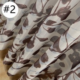 Mittatilaustyönä Tehty Lehtikuvioinen Verho, Läpikuultava Tylliverho Olohuoneeseen Ja Makuuhuoneeseen