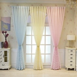 Koristeellinen Ikkunasuoja, Kalansuomut, Kirjailtu, Läpikuultava Verho, Mittatilaustyönä Tehty, Olohuoneen Verho