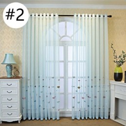 Koristeellinen Ikkunasuoja, Kalakirjailtu, Läpikuultava Verho, Mittatilaustyönä Tehty, Olohuoneen Verho