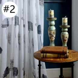 Elegantti Lotus Voile -Verho Mittatilaustyönä Tehty Verhopaneeli Olohuoneeseen Ja Makuuhuoneeseen