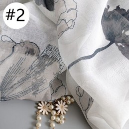 Elegantti Lotus Voile -Verho Mittatilaustyönä Tehty Verhopaneeli Olohuoneeseen Ja Makuuhuoneeseen