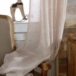 Pyöreät Painetut Läpikuultavat Verhot Olohuoneeseen Ja Makuuhuoneeseen