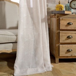 Pyöreät Painetut Läpikuultavat Verhot Olohuoneeseen Ja Makuuhuoneeseen