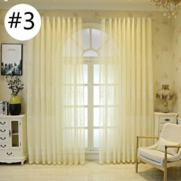 Koristeellinen Ikkunaseinä, Kasvikuvioitu, Kirjailtu, Läpikuultava Verho Mittatilaustyönä Olohuoneeseen