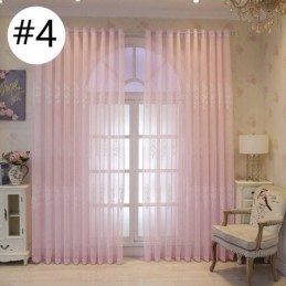 Koristeellinen Ikkunaseinä, Kasvikuvioitu, Kirjailtu, Läpikuultava Verho Mittatilaustyönä Olohuoneeseen