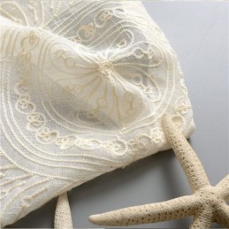 Kukkakirjailtuja Tylliverhoja, Läpikuultava Ikkunanäyttö Olohuoneeseen, Makuuhuoneeseen