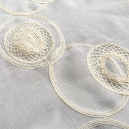 Ympyrän Kirjontaiset Läpikuultavat Verhot Olohuoneeseen Ja Makuuhuoneeseen