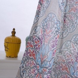 Painetut Kukkaikkunaverhot Tylliä Ohuiksi Olohuoneeseen