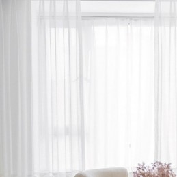 Moderni Geometrinen Aaltokuvioinen Ikkunasuoja, Parvekebrodeerattu Valkoinen Verho, Mittatilaustyönä Tehty Verho