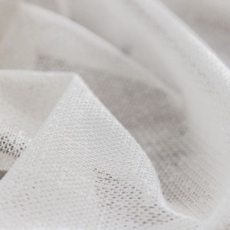 Moderni Geometrinen Aaltokuvioinen Ikkunasuoja, Parvekebrodeerattu Valkoinen Verho, Mittatilaustyönä Tehty Verho