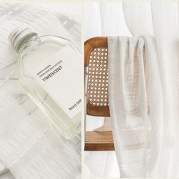 Modernit Kirjaillut Läpikuultavat Voile-Verhot Raidallinen Tylliverho Mittatilaustyönä Olohuoneen Verhoon