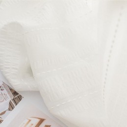 Modernit Kirjaillut Läpikuultavat Voile-Verhot Raidallinen Tylliverho Mittatilaustyönä Olohuoneen Verhoon