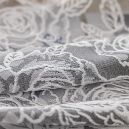 Moderni Kukkakuvioinen Verho Mittatilaustyönä Tehty Tylli-Ikkunaverho Olohuoneeseen Ja Makuuhuoneeseen