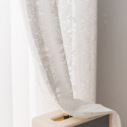 Valkoiset Läpikuultavat Voile-Verhot, Kirjontaikkunaverhot Makuuhuoneeseen