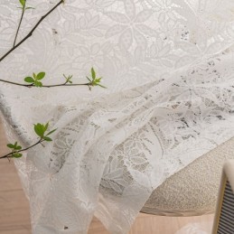 Valkoiset Läpikuultavat Voile-Verhot, Kirjontaikkunaverhot Makuuhuoneeseen