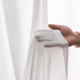 Moderni Ikkunanäytön Raidallinen Kohokuvioitu Verho Makuuhuoneeseen, Mittatilaustyönä Tehty Verho