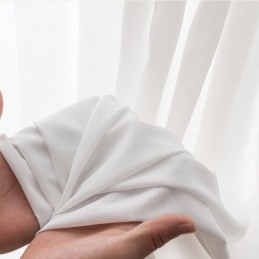 Moderni Ikkunanäytön Raidallinen Kohokuvioitu Verho Makuuhuoneeseen, Mittatilaustyönä Tehty Verho