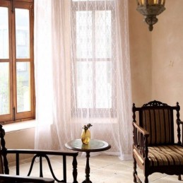 Mittatilaustyönä Tehty Tylli-Brodeerattu Verho, Eurooppalainen Läpikuultava Voile Olohuoneeseen