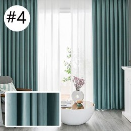 Uusi Ylellinen Design Pimentävä Silkkipuuvillaverho Yksivärinen Makuuhuone
