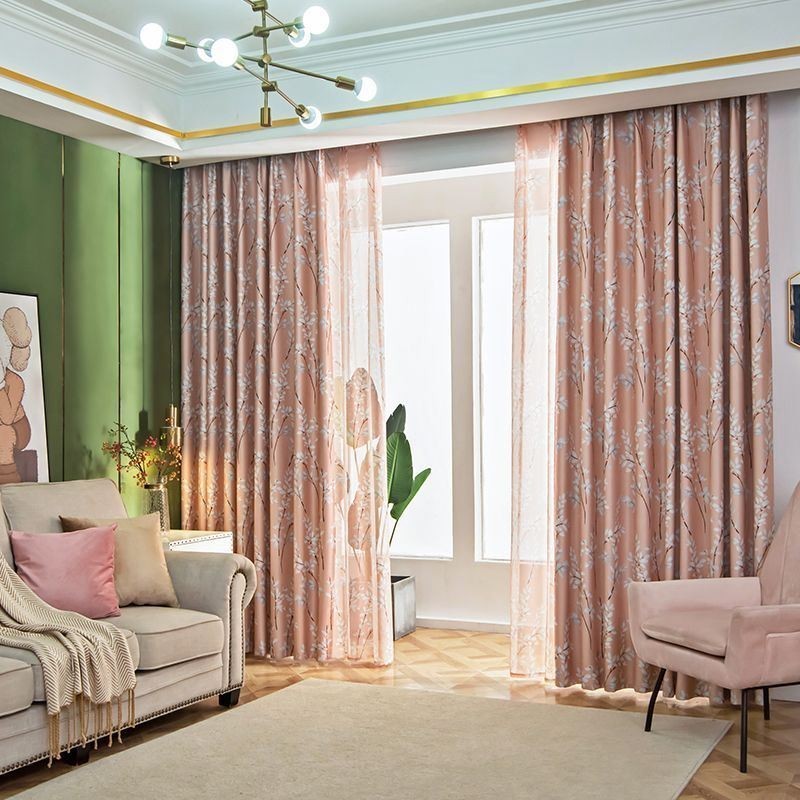 Pimennysverho Mittatilaustyönä Tehty Verho Amerikkalaistyylinen Kasvikuvio