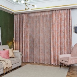 Pimennysverho Mittatilaustyönä Tehty Verho Amerikkalaistyylinen Kasvikuvio