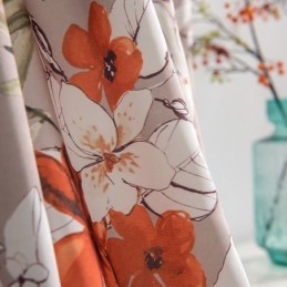 Puuvillainen Pellavaverho Mittatilaustyönä, Amerikkalaistyylinen Kukkakuvioitu Verho