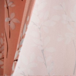 Mittatilaustyönä Tehty Verho Amerikkalaistyylinen Kasvikuvioinen Puolipimennysverho