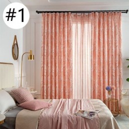 Mittatilaustyönä Tehty Verho Amerikkalaistyylinen Kasvikuvioinen Puolipimennysverho