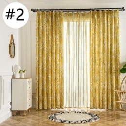 Mittatilaustyönä Tehty Verho Amerikkalaistyylinen Kasvikuvioinen Puolipimennysverho