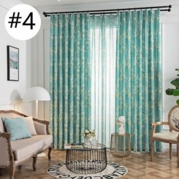 Mittatilaustyönä Tehty Verho Amerikkalaistyylinen Kasvikuvioinen Puolipimennysverho