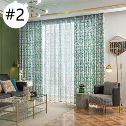 Puolipimennysverho Mittatilaustyönä Amerikkalaistyylinen Kasvikuvioitu Verho