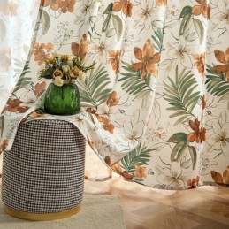 Verhot Amerikkalaistyylisillä Kasveilla Painetuilla