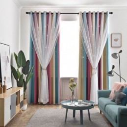 Pimennysverho Mittatilaustyönä, Verho Ontto Tähti, Läpikuultava Makuuhuone