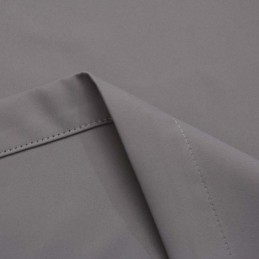 Moderni Harmaa Pimennysverho Mittatilaustyönä Tehty Verho, Yksivärinen Silkkijäljitelmä Olohuoneen Ja Makuuhuoneen Kangas