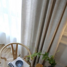 Moderni Mittatilaustyönä Tehty Verho Ympäristöä Suojaava Puuvilla- Ja Pellavaverho Olohuoneeseen, Yksivärinen