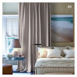 Puolipimennysverhot Hollantilaisesta Samettista, Mittatilaustyönä, Japanilaistyyliset