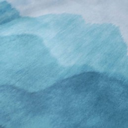 Sininen Sumukuvioitu Verho Mittatilaustyönä Tehty Moderni Yksinkertainen Pimentävä Olohuoneen Makuuhuoneen Lasten Kangasverho